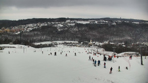 Skiareál Hlubočky - Horní část sjezdovky skiareálu Hlubočky - 1.1.2026 v 10:45