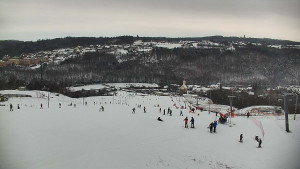 Skiareál Hlubočky - Horní část sjezdovky skiareálu Hlubočky - 1.1.2026 v 11:50