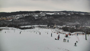 Skiareál Hlubočky - Horní část sjezdovky skiareálu Hlubočky - 1.1.2026 v 13:05