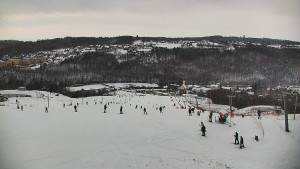 Skiareál Hlubočky - Horní část sjezdovky skiareálu Hlubočky - 1.1.2026 v 13:40