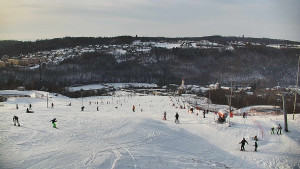 Skiareál Hlubočky - Horní část sjezdovky skiareálu Hlubočky - 1.1.2026 v 14:30