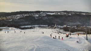 Skiareál Hlubočky - Horní část sjezdovky skiareálu Hlubočky - 1.1.2026 v 14:40