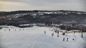 Skiareál Hlubočky - Horní část sjezdovky skiareálu Hlubočky - 1.1.2026 v 14:55