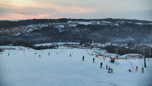 Skiareál Hlubočky - Horní část sjezdovky skiareálu Hlubočky - 1.1.2026 v 15:55