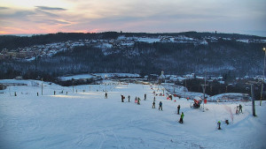 Skiareál Hlubočky - Horní část sjezdovky skiareálu Hlubočky - 1.1.2026 v 16:15