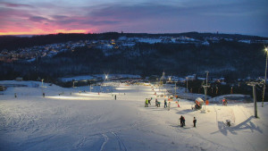 Skiareál Hlubočky - Horní část sjezdovky skiareálu Hlubočky - 1.1.2026 v 16:35