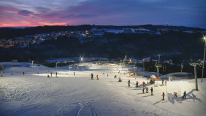 Skiareál Hlubočky - Horní část sjezdovky skiareálu Hlubočky - 1.1.2026 v 16:40