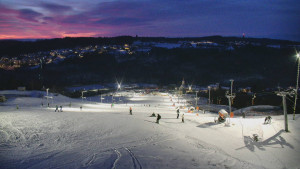 Skiareál Hlubočky - Horní část sjezdovky skiareálu Hlubočky - 1.1.2026 v 16:45