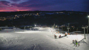 Skiareál Hlubočky - Horní část sjezdovky skiareálu Hlubočky - 1.1.2026 v 16:50