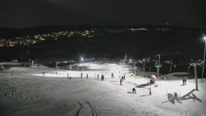 Skiareál Hlubočky - Horní část sjezdovky skiareálu Hlubočky - 1.1.2026 v 18:30