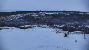 Skiareál Hlubočky - Horní část sjezdovky skiareálu Hlubočky - 2.1.2026 v 07:35