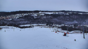 Skiareál Hlubočky - Horní část sjezdovky skiareálu Hlubočky - 2.1.2026 v 07:45