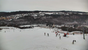 Skiareál Hlubočky - Horní část sjezdovky skiareálu Hlubočky - 2.1.2026 v 08:15