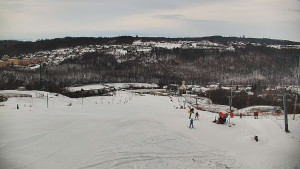 Skiareál Hlubočky - Horní část sjezdovky skiareálu Hlubočky - 2.1.2026 v 08:45