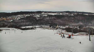 Skiareál Hlubočky - Horní část sjezdovky skiareálu Hlubočky - 2.1.2026 v 08:50