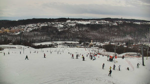 Skiareál Hlubočky - Horní část sjezdovky skiareálu Hlubočky - 2.1.2026 v 10:20