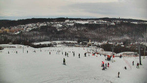 Skiareál Hlubočky - Horní část sjezdovky skiareálu Hlubočky - 2.1.2026 v 10:30