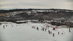 Horní část sjezdovky skiareálu Hlubočky