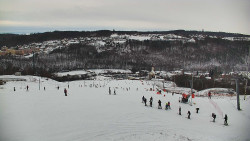 Horní část sjezdovky skiareálu Hlubočky