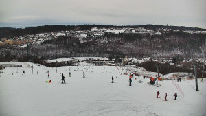 Skiareál Hlubočky - Horní část sjezdovky skiareálu Hlubočky - 2.1.2026 v 12:00
