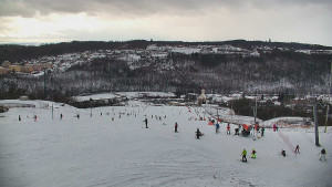 Skiareál Hlubočky - Horní část sjezdovky skiareálu Hlubočky - 2.1.2026 v 14:05