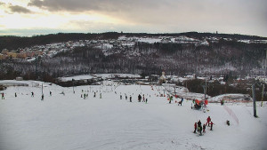 Skiareál Hlubočky - Horní část sjezdovky skiareálu Hlubočky - 2.1.2026 v 14:30