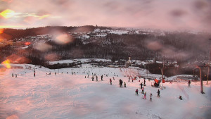 Skiareál Hlubočky - Horní část sjezdovky skiareálu Hlubočky - 2.1.2026 v 15:55