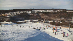 Horní část sjezdovky skiareálu Hlubočky