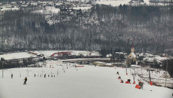 Horní část sjezdovky skiareálu Hlubočky