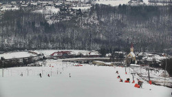 Horní část sjezdovky skiareálu Hlubočky