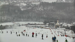 Horní část sjezdovky skiareálu Hlubočky