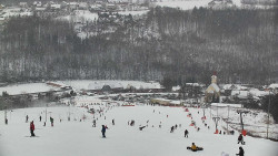 Horní část sjezdovky skiareálu Hlubočky