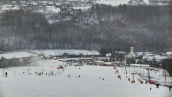 Horní část sjezdovky skiareálu Hlubočky