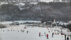 Horní část sjezdovky skiareálu Hlubočky