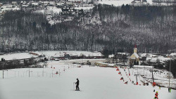 Horní část sjezdovky skiareálu Hlubočky