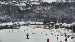 Horní část sjezdovky skiareálu Hlubočky