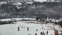 Horní část sjezdovky skiareálu Hlubočky