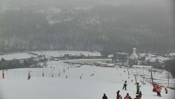 Horní část sjezdovky skiareálu Hlubočky