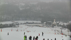 Horní část sjezdovky skiareálu Hlubočky