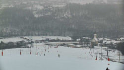 Horní část sjezdovky skiareálu Hlubočky