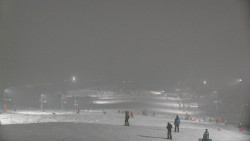 Horní část sjezdovky skiareálu Hlubočky