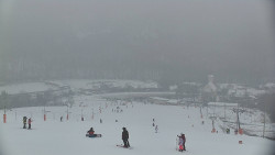 Horní část sjezdovky skiareálu Hlubočky