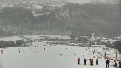 Horní část sjezdovky skiareálu Hlubočky