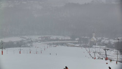 Horní část sjezdovky skiareálu Hlubočky