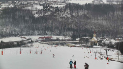 Horní část sjezdovky skiareálu Hlubočky