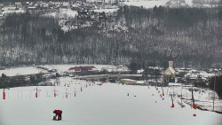 Horní část sjezdovky skiareálu Hlubočky