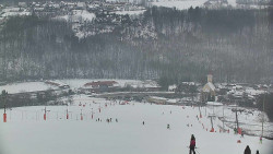 Horní část sjezdovky skiareálu Hlubočky