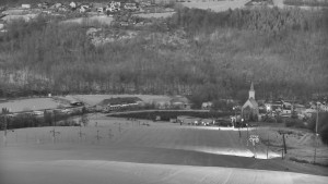 Skiareál Hlubočky - Horní část sjezdovky skiareálu Hlubočky - 18.1.2026 v 07:00