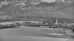 Skiareál Hlubočky - Horní část sjezdovky skiareálu Hlubočky - 18.1.2026 v 07:05