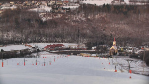 Skiareál Hlubočky - Horní část sjezdovky skiareálu Hlubočky - 18.1.2026 v 07:20